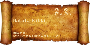 Hatala Kitti névjegykártya